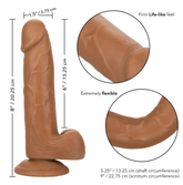 Dildo Size Queen 6"/15.25 Cm - Brown - Cake Sex Shop 2